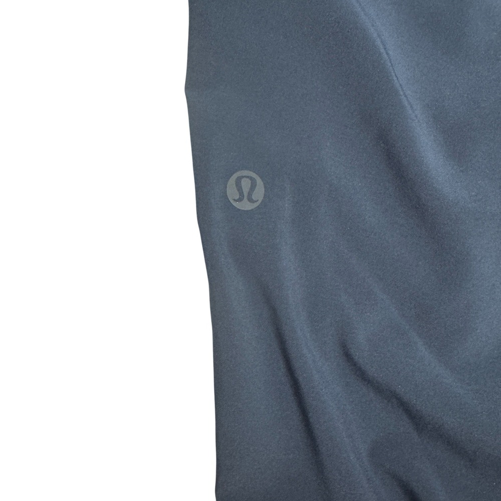 Lululemon Cropped Pants Womens 12 Blue Lightweight Elastic Waist Athleisure - Picture 6 of 10